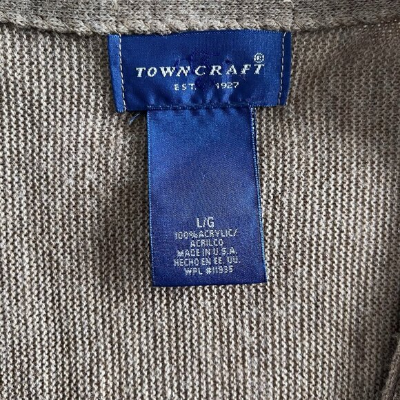 Towncraft Brown Men's Cardigan Sweater - Picture 2 of 7